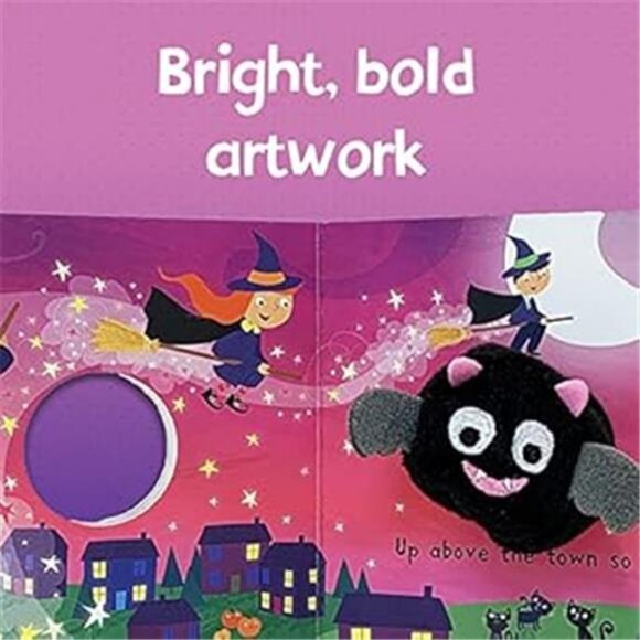 Spooky, Spooky, Little Bat Finger Puppet Halloween Board Book Ages 0-4 - Picture 5 of 7